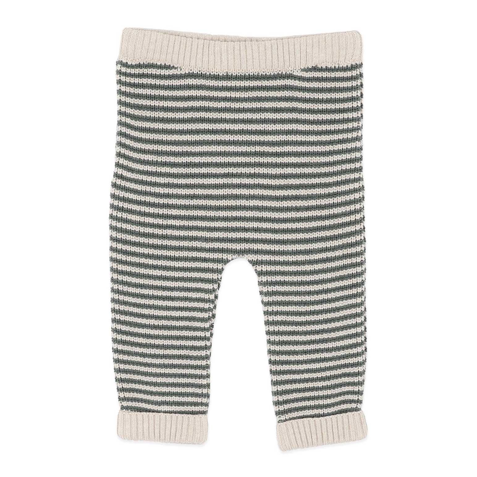 B&eacute;b&eacute; Otto Stripe Organic Knitted Leggings